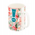Kubek porcelanowy kolorowy pastelowy kwiatki 380ml 1szt Grace