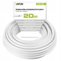 Kabel koncentryczny 20 m PCC-20 biały RG6U do instalacji sieci antenowych