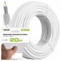 Kabel koncentryczny 20 m PCC-20 biały RG6U do instalacji sieci antenowych