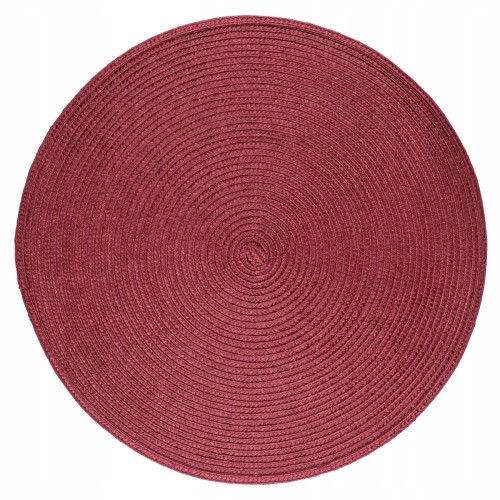 Mata podkładka na stół słomkowa pod talerze bordowa 38 cm 1szt