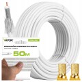 Kabel antenowy koncentryczny TV LTE odporny UV 4K HD 50 m wtyki F