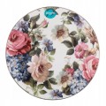 Talerz deserowy ceramiczny biały w kwiatki róże 20cm 1szt Róża