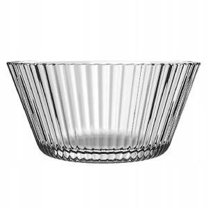 Salaterka miska szklana ryflowana przezroczysta 12cm 300ml 1szt Selena
