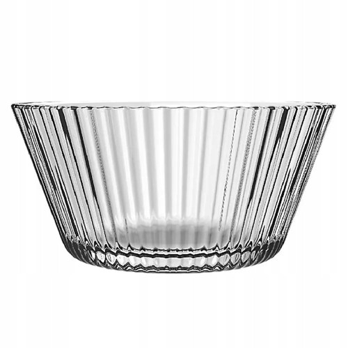 Salaterka miska szklana ryflowana przezroczysta 12cm 300ml 1szt Selena
