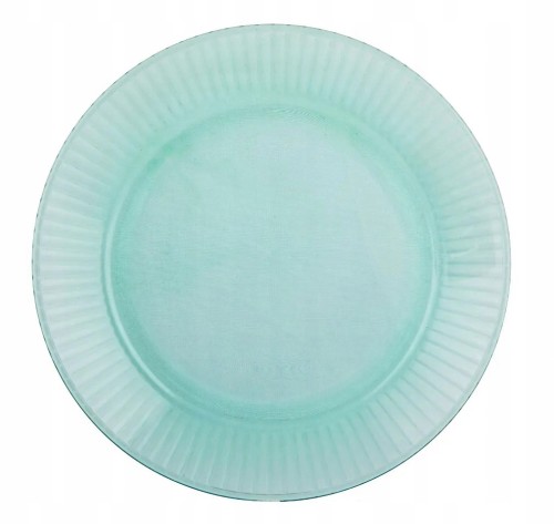 Talerz deserowy szklany transparentny zielony 20,5cm 1szt Ofelia
