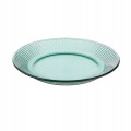 Talerz deserowy szklany transparentny zielony 20,5cm 1szt Ofelia