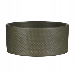 Donica ceramiczna nowoczesna zdobienia zgnita zieleń 22 cm 1szt