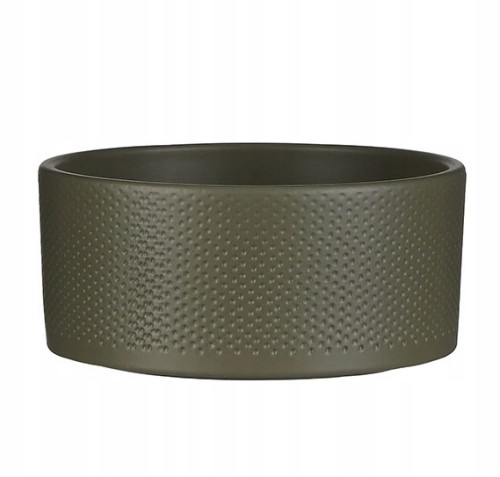 Donica ceramiczna nowoczesna zdobienia zgnita zieleń 22 cm 1szt