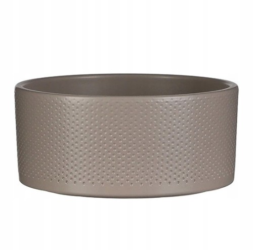 Donica ceramiczna nowoczesna zdobienia brązowa 22 cm 1szt