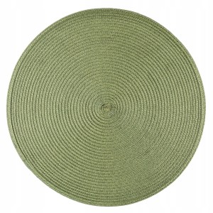 Mata podkładka na stół słomkowa pod talerze brudna zieleń 38 cm 1szt