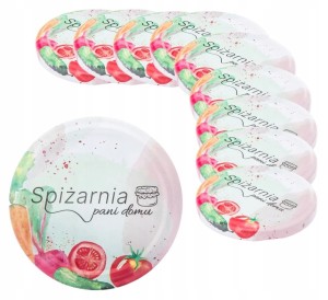 Zakrętki do słoików zestaw 10 sztuk fi82 pastelowe 6 zaczepów