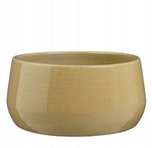 Donica ceramiczna nowoczesna gładka beżowa 34 cm 1szt