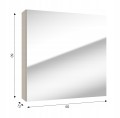 Szafka łazienkowa z lustrem wisząca funkcjonalna kaszmir 60x60 cm Pinia