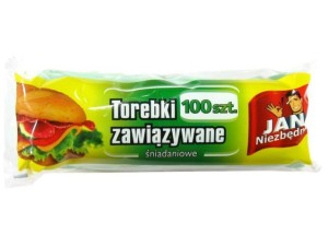 Jan Niezbędny torebki śniadaniowe z uszami zawiązywane mocne 100 szt.