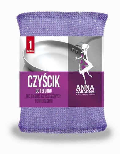 Anna Zaradna gąbka do teflonu delikatna bez zarysowań 13x9x1,5 cm 1 szt.