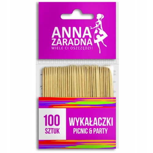 Anna Zaradna wykałaczki drewniane obustronnie ostrzone do koreczków 100 szt
