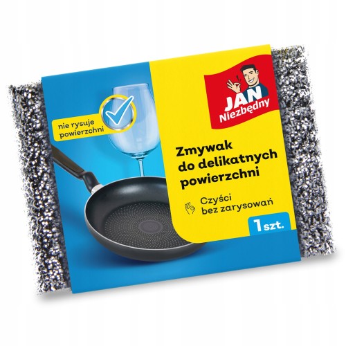 Jan Niezbędny zmywak kuchenny do delikatnych powierzchni metaliczny 1 szt.