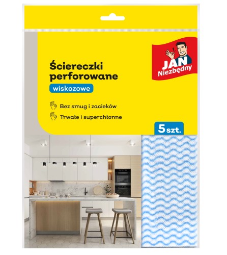 Jan Niezbędny ściereczki perforowane wiskozowe superchłonne bez smug 5 szt.