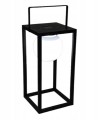 Lampion solarny LED ogrodowy tworzywo sztuczne czarny 20x40cm 1szt
