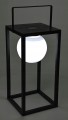 Lampion solarny LED ogrodowy tworzywo sztuczne czarny 20x40cm 1szt