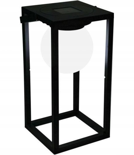 Lampion solarny LED ogrodowy tworzywo sztuczne czarny 15x30cm 1szt