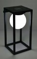 Lampion solarny LED ogrodowy tworzywo sztuczne czarny 15x30cm 1szt