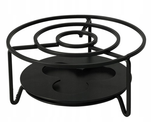 Podgrzewacz do potraw metalowy na tealighty czarny 16x8cm 1szt