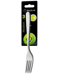 Widelec stołowy obiadowy Modern srebrny 3 sztuki