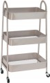 Wózek na kółkach regał kuchenny metalowy mobilny beżowy 79cm 1szt