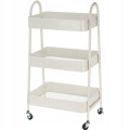 Wózek na kółkach regał kuchenny metalowy mobilny biały 79cm 1szt