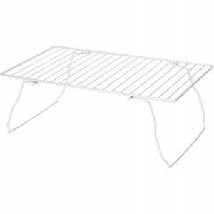 Organizer kuchenny półka składana metalowa srebrna 37x13,5cm 1szt