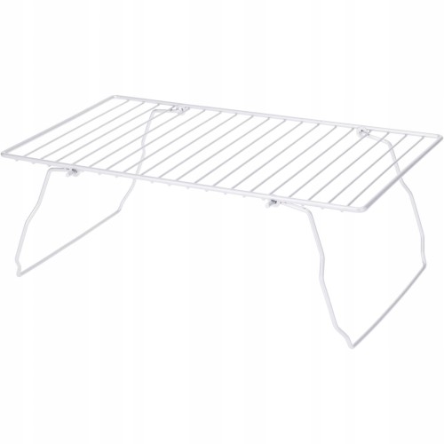 Organizer kuchenny półka składana  metalowa srebrna 37x13,5cm 1szt
