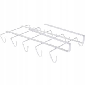Uchwyt kuchenny do zawieszenia kubków metalowy srebrny 28,5cm 1szt
