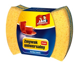 Jan Niezbędny zmywak uniwersalny mocna gąbka z warstwą nylonową 2 szt.
