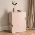 Stolik pomocniczy szafka nocna nowoczesny elegancki beżowy MDF 42,5cm