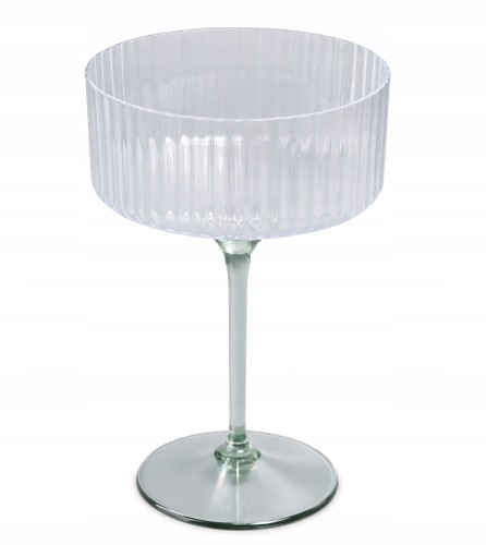 Szklanka kieliszek na nóżce pucharek plastikowy przezroczysty 300ml 1szt