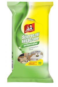 Ściereczki nasączane uniwersalne 3w1 kokos bio bez plastiku 40 szt.