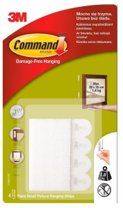 Rzepy do wieszania obrazów i ramek małe Command