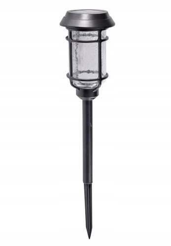 Lampka solarna ogrodowa wbijana LED zmienne kolory czarna 42cm 1szt