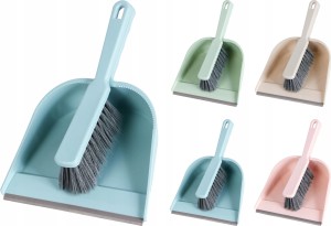 Zmiotka z szufelką i gumą do zamiatania plastikowa 33x22cm 1szt