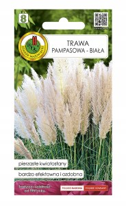 Trawa pampasowa nasiona wysoka biała ozdobna do ogrodu 0,2 g 1 szt.