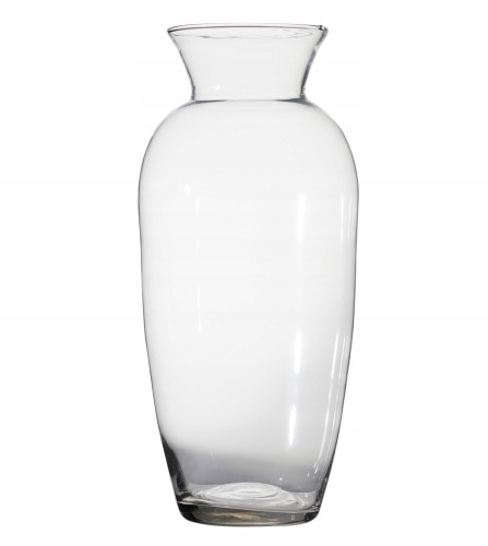 Wazon szklany gładki transparentny na kwiaty klasyczny 50cm 1szt