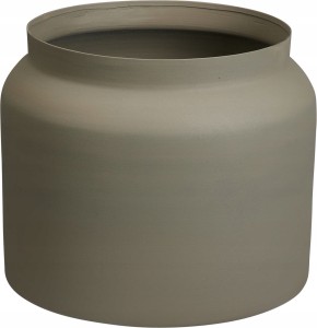 Doniczka osłonka metalowa okrągła nowoczesna brązowa 33cm 1szt