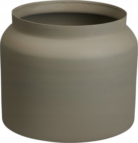 Doniczka osłonka metalowa okrągła nowoczesna brązowa 33cm 1szt