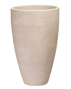 Doniczka osłonka plastikowa prążkowana piaskowa 40x60cm 1szt