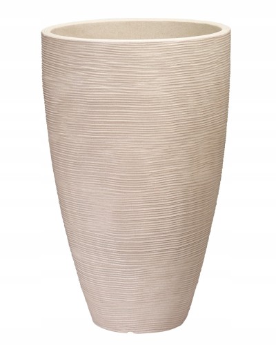 Doniczka osłonka plastikowa prążkowana piaskowa 40x60cm 1szt