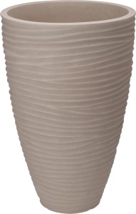 Doniczka osłonka plastikowa prążkowana beżowa 39x60cm 1szt