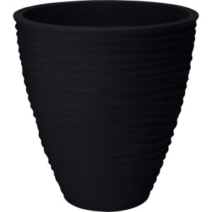 Doniczka osłonka plastikowa antracyt prążkowana 40 cm 1szt