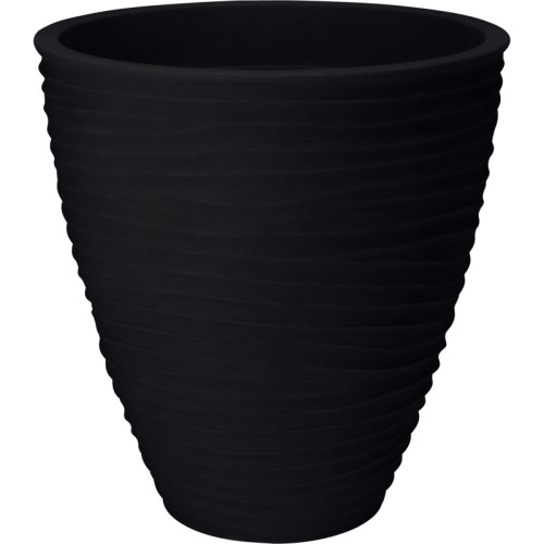 Doniczka osłonka plastikowa antracyt prążkowana 40 cm 1szt