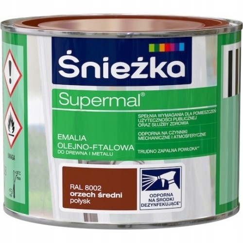 Śnieżka Supermal emalia olejno-ftalowa orzech średni połysk 0,2L